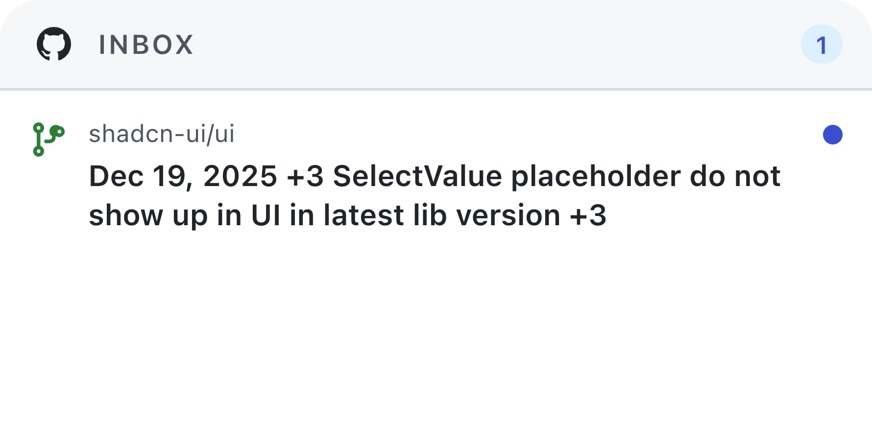 GitHub Notifications Inbox wide